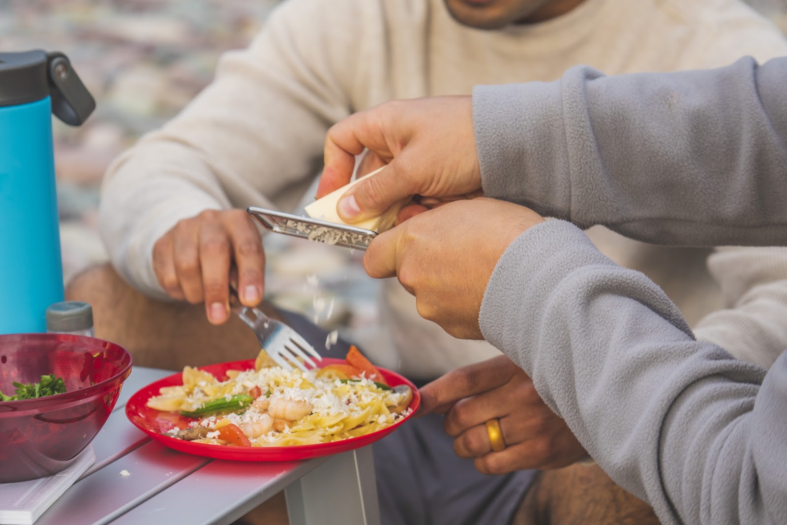 Shrimp And Veggie Camp Pasta Recipe