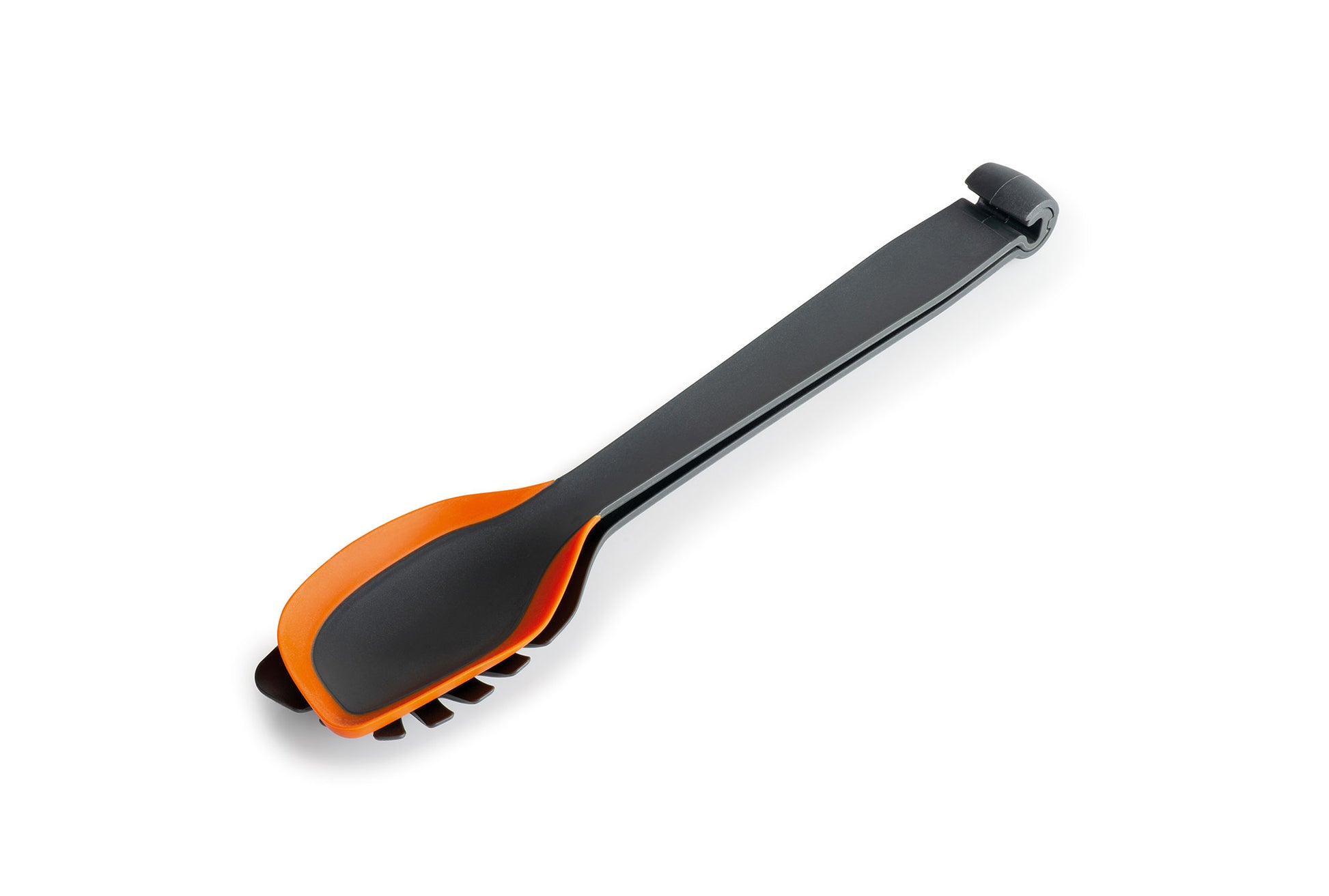 Black and orange brush on a white background