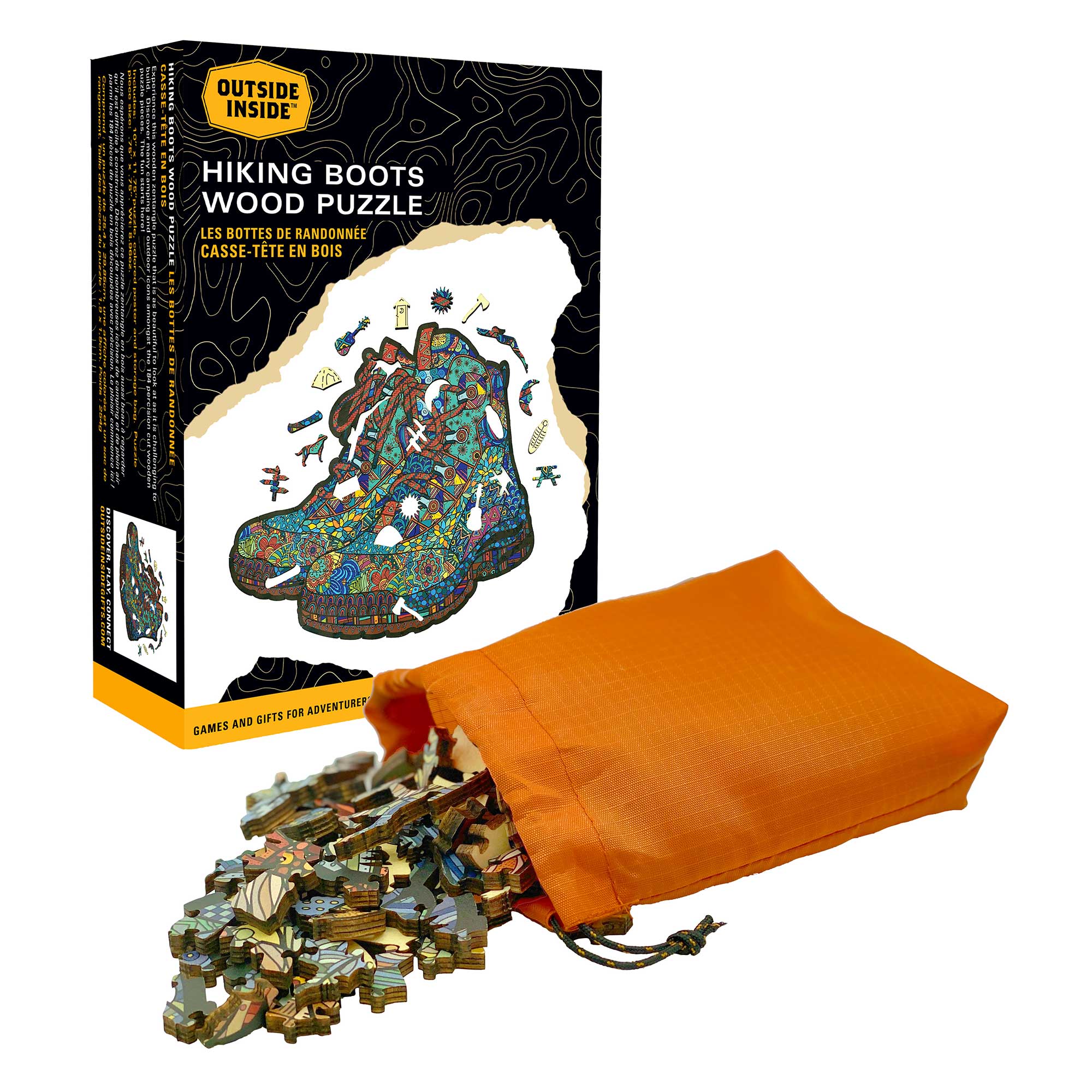 Hiking Boots Wood Puzzle