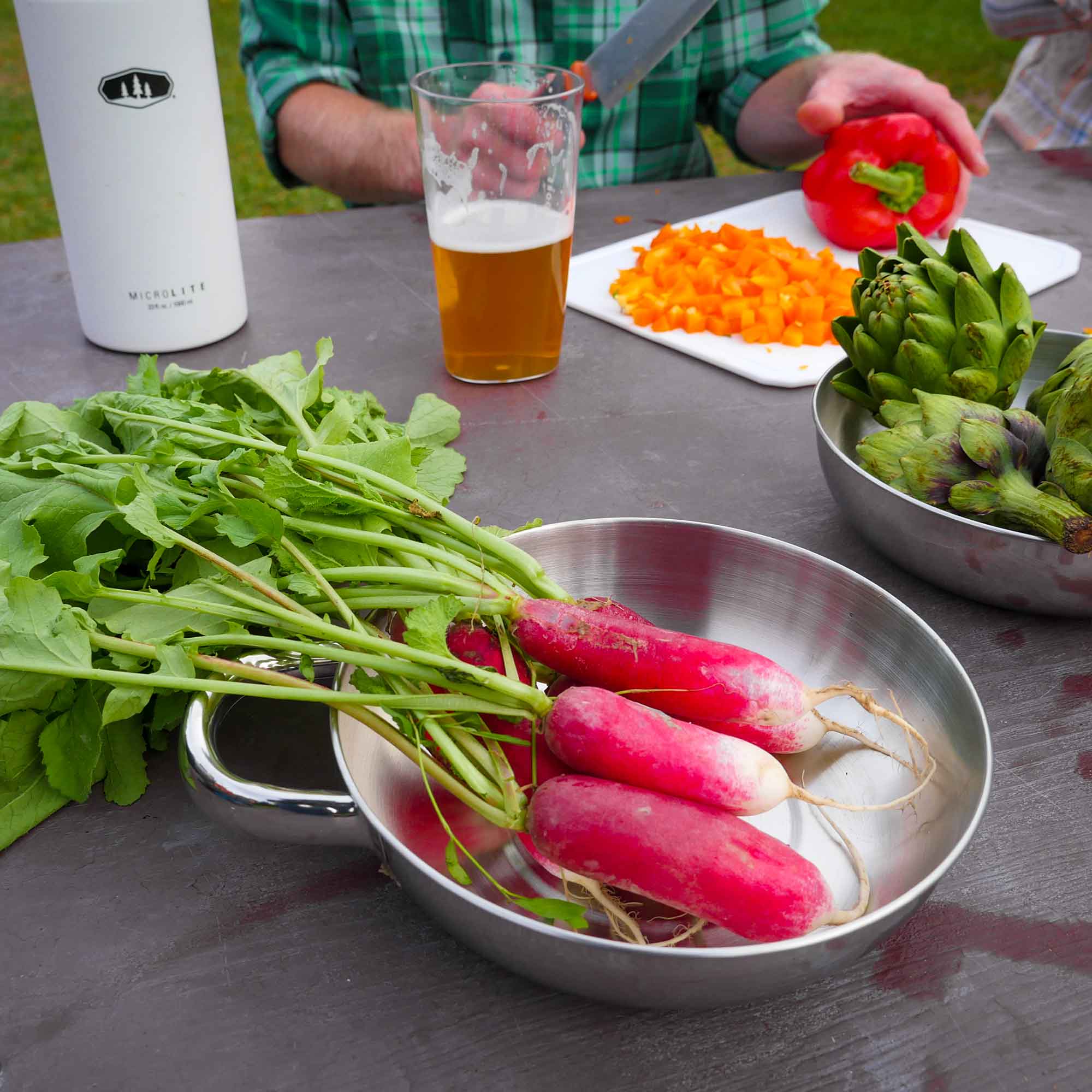 Glacier Stainless Cooking Bowl with Handle | GSI Outdoors