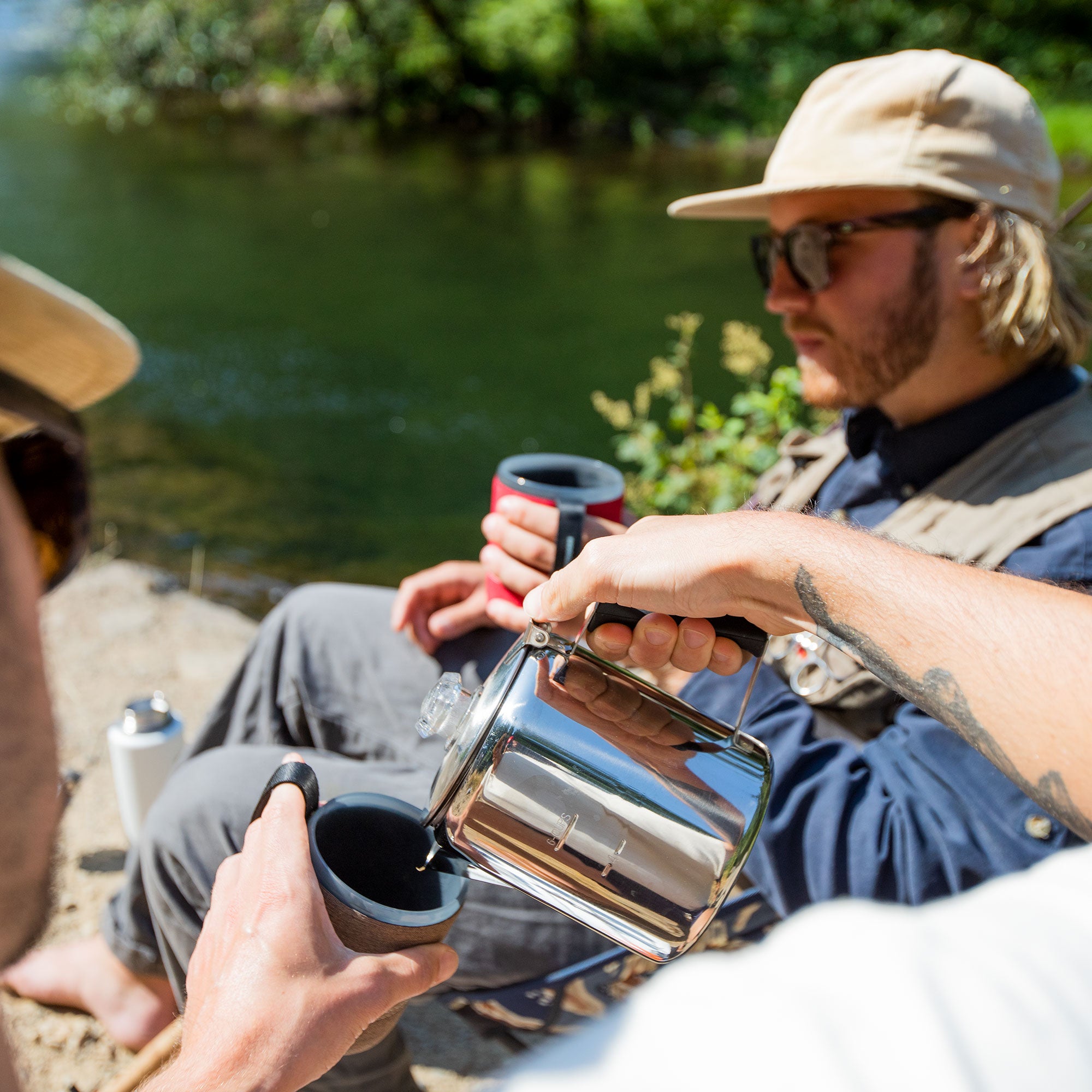 Glacier Stainless Coffee Percolator with Silicone Handle