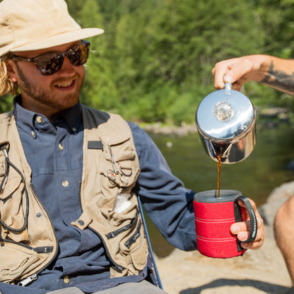 Glacier Stainless Coffee Percolator with Silicone Handle