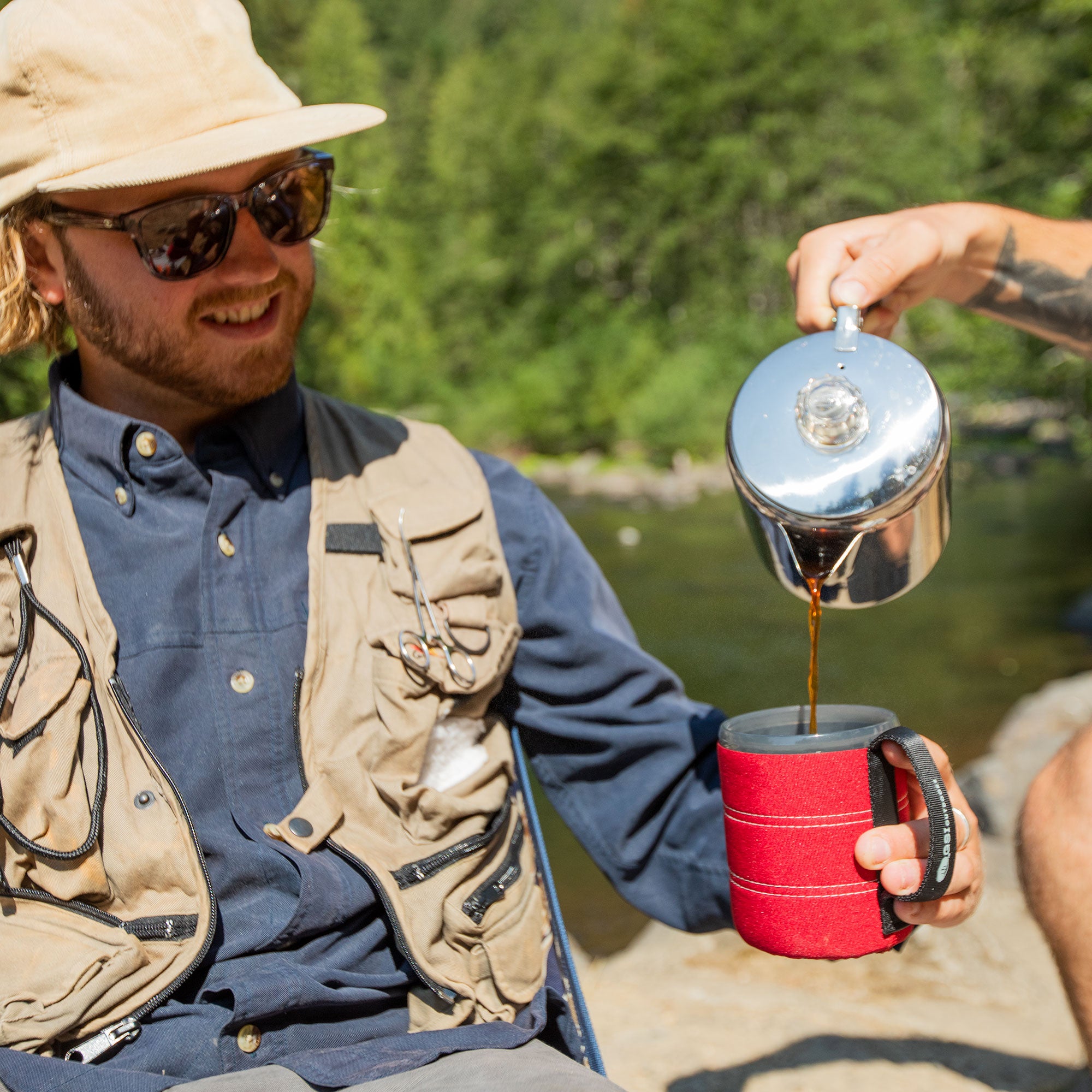 Glacier Stainless Coffee Percolator with Silicone Handle