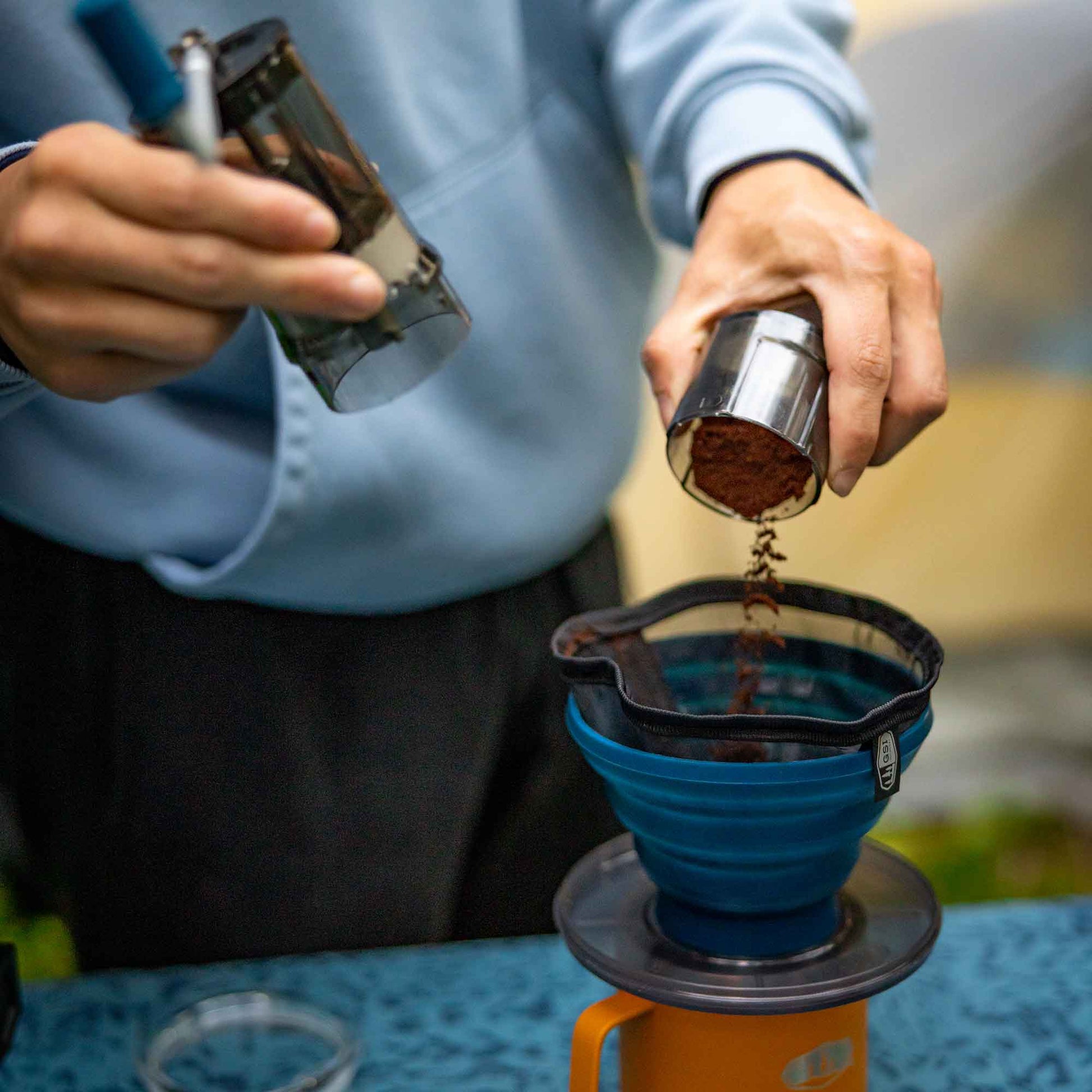 JavaDrip Collapsible Pour Over Coffee Maker, Blue GSI Outdoors