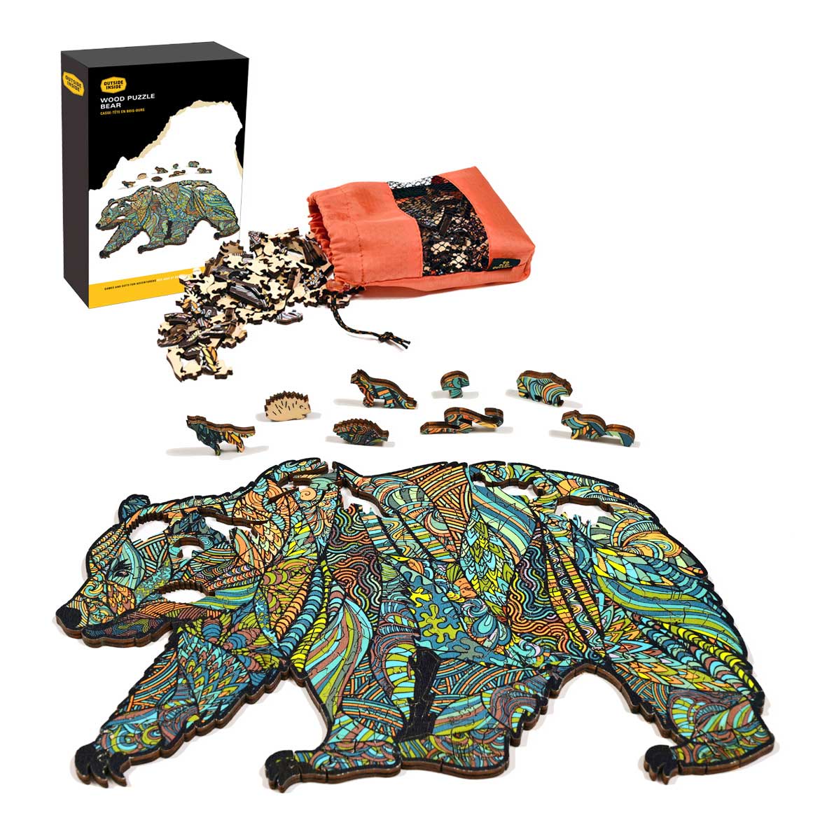 Grizzly Bear Wood Puzzle