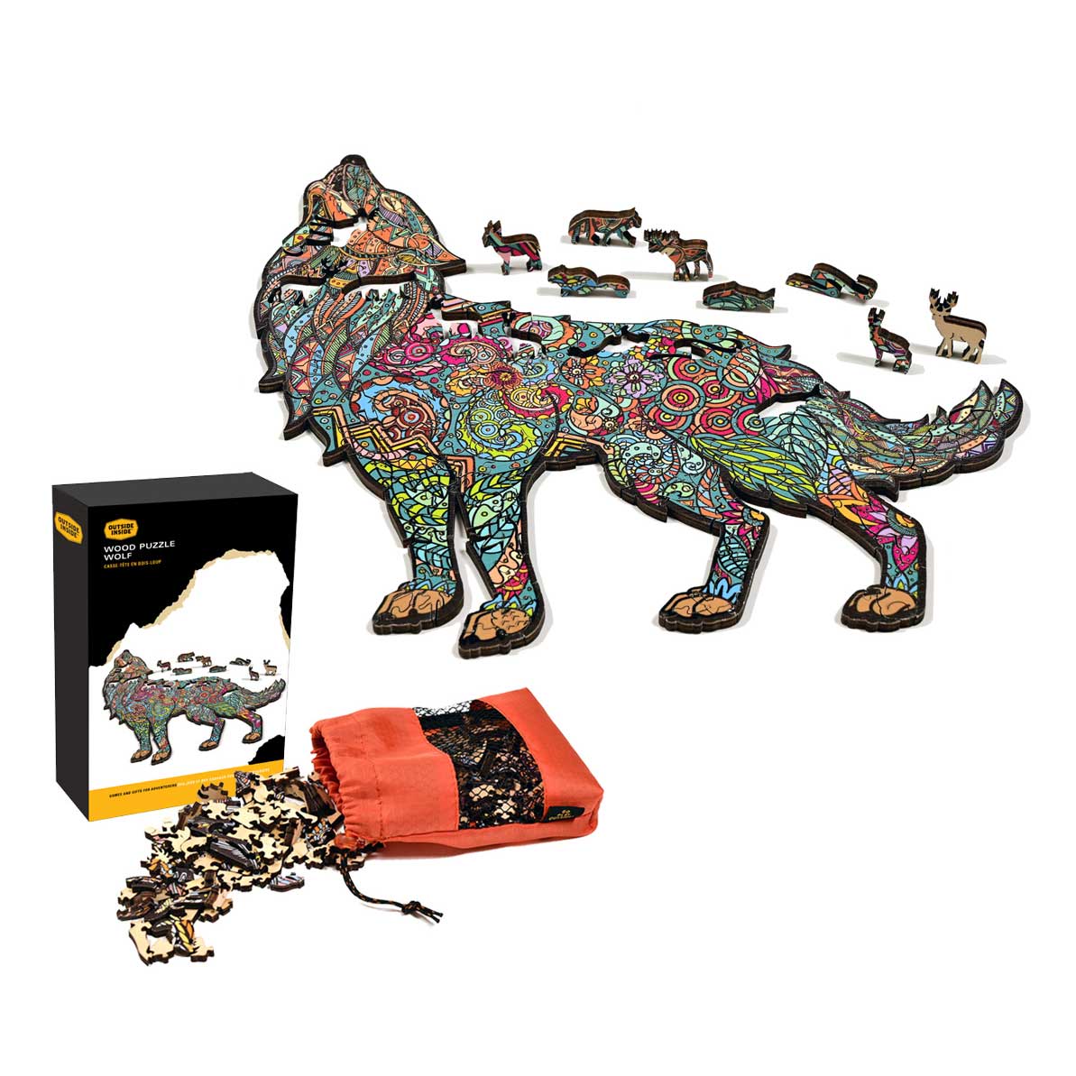 Timber Wolf Wood Puzzle
