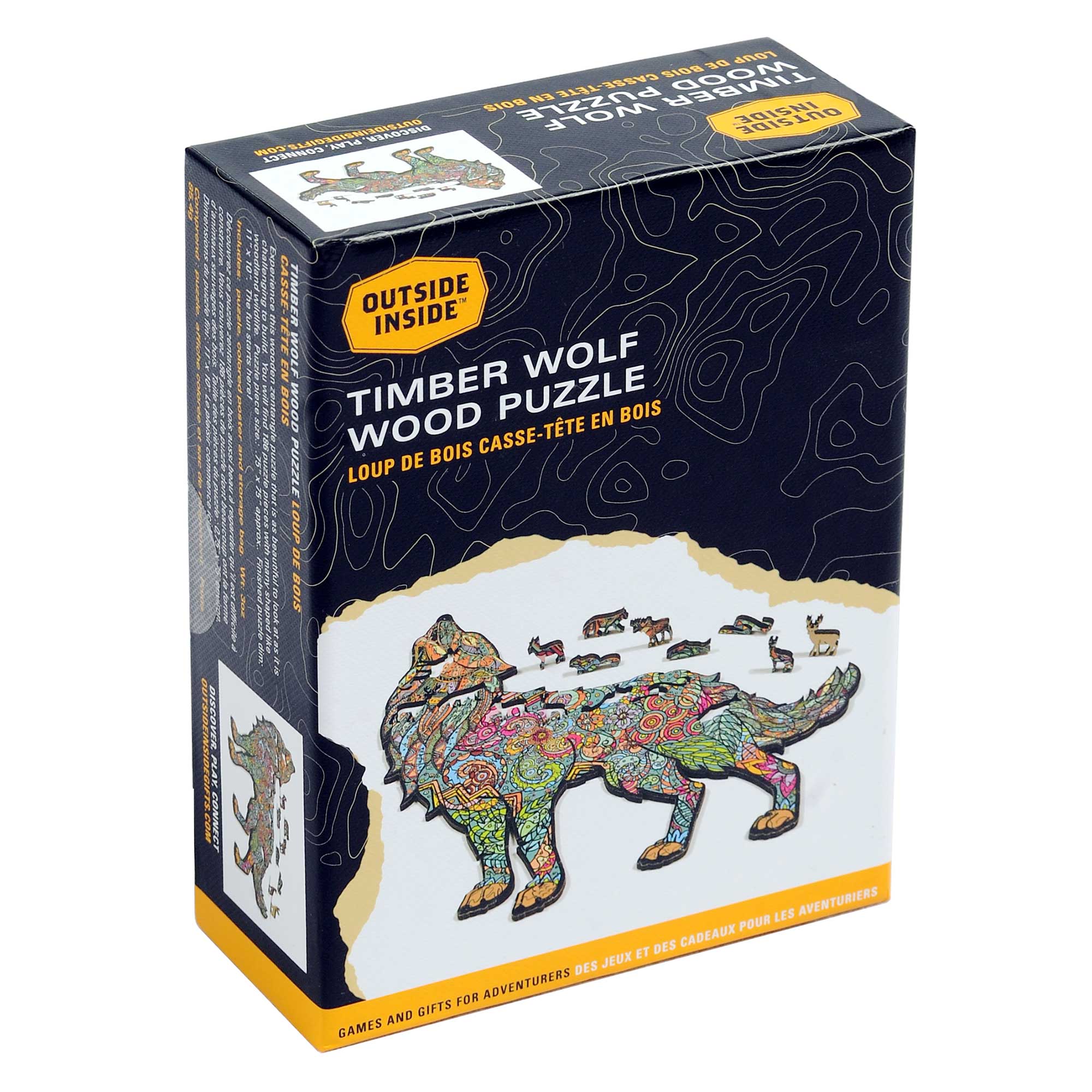 Timber Wolf Wood Travel Puzzle | Outside Inside Games – GSI Outdoors