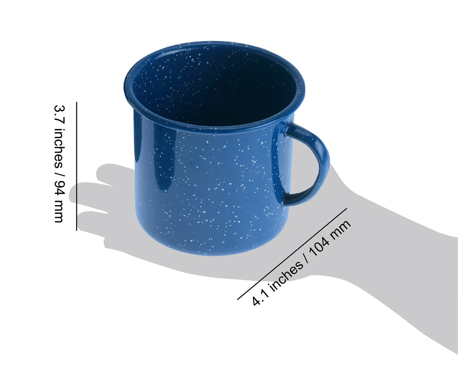 18 fl. oz. Enamelware Cup, Blue Camp Mug | GSI Outdoors