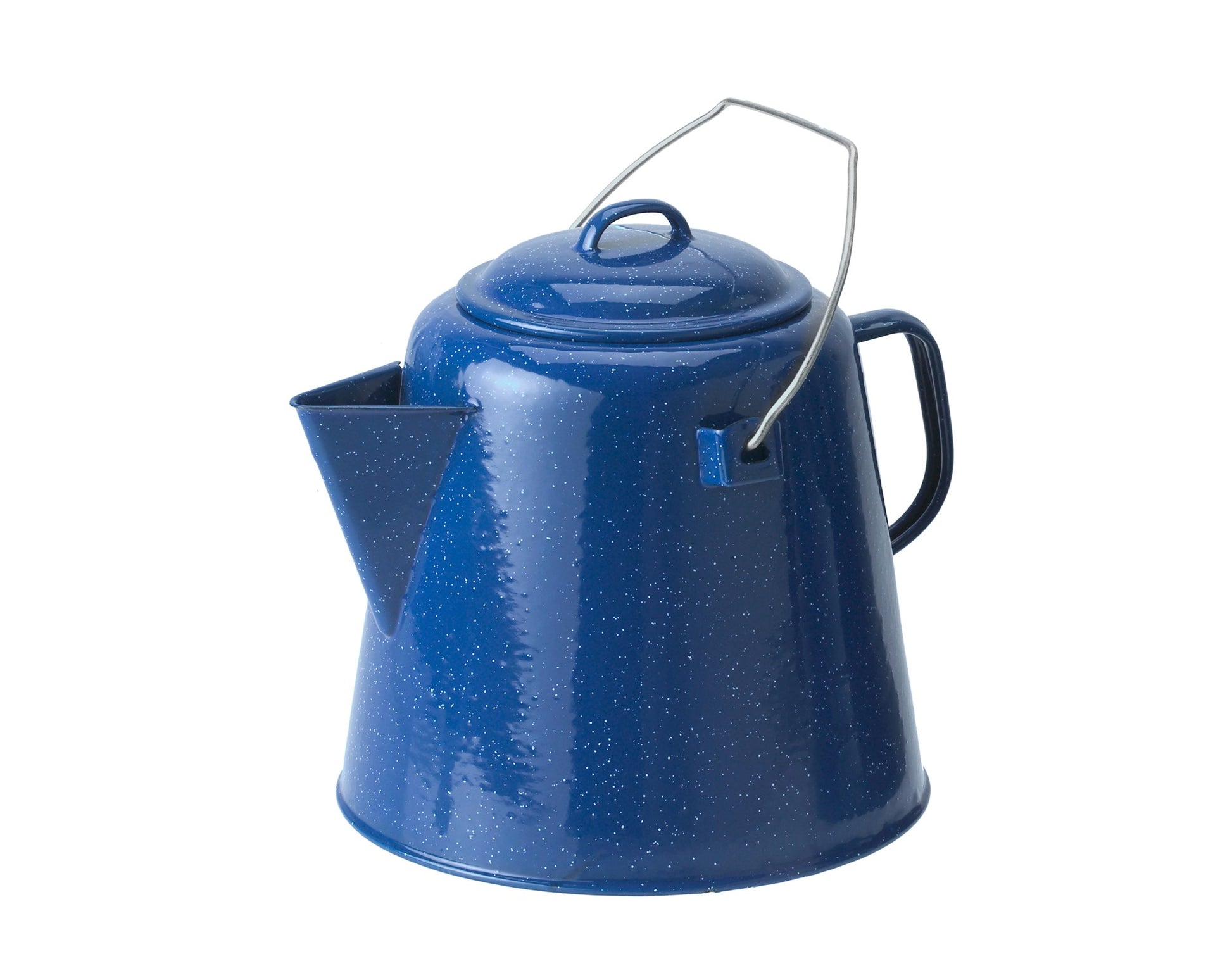 Blue Enamelware Coffee Boiler Makes 20 Cups GSI Outdoors