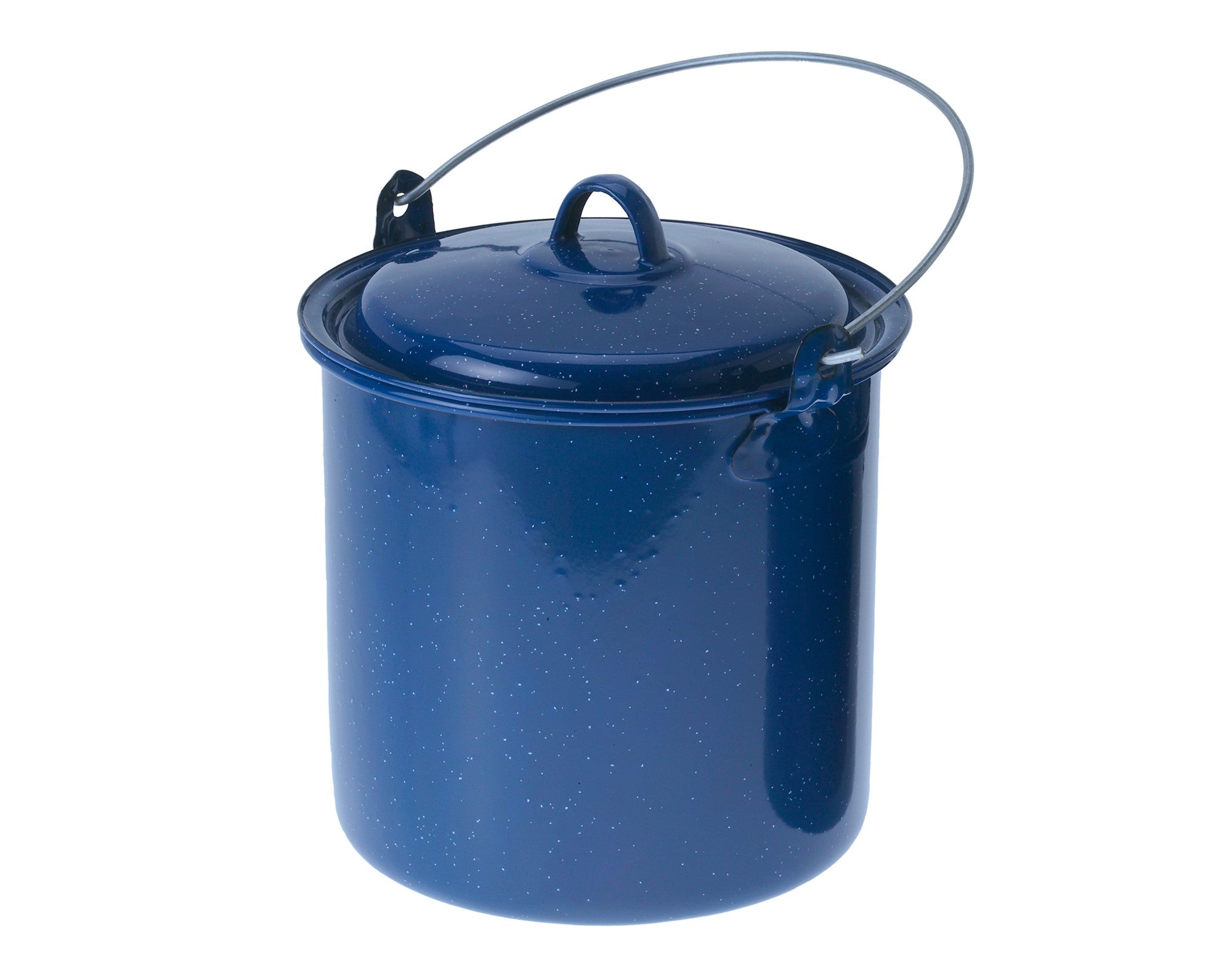 Blue Enamel Pot With Lid Ø16 cm 12 pcs
