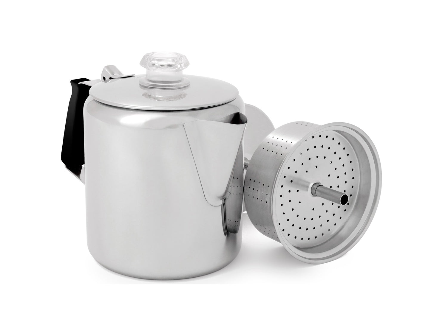 Glacier Stainless Coffee Percolator with Silicone Handle