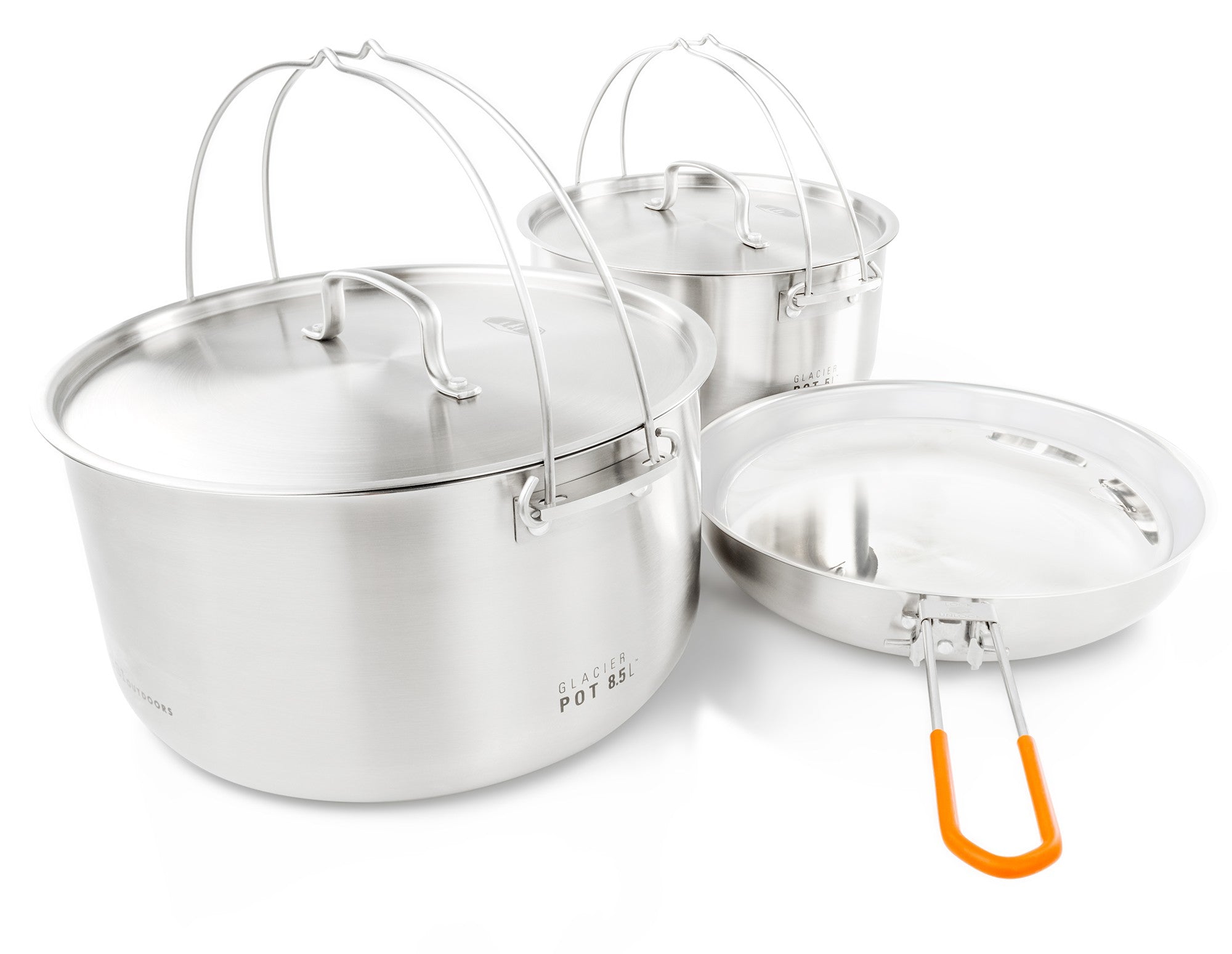 Glacier Stainless Troop Cookset, Camping Cookware Set