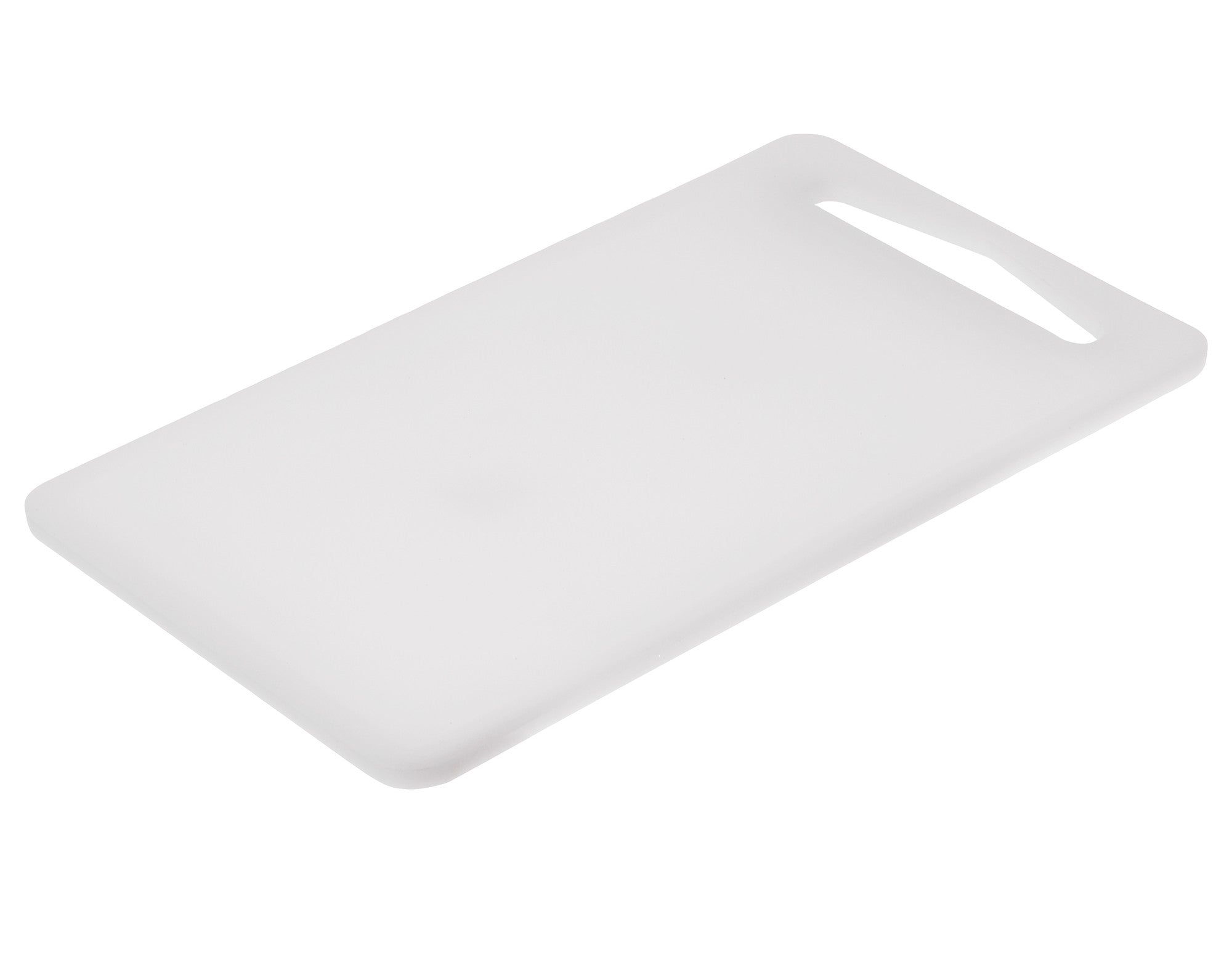 Thunder Group 16 x 10 x 1/2 White Polyethylene Cutting Board with Handle