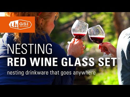 Nesting Red Wine Glass Set
