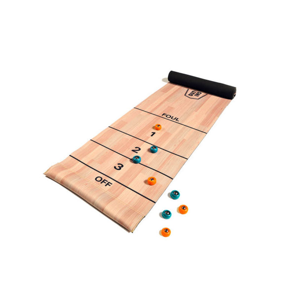 Shuffleboard Spiel 115cm - Umkehrbar Mit 8 Pucks In Rot & Blau
